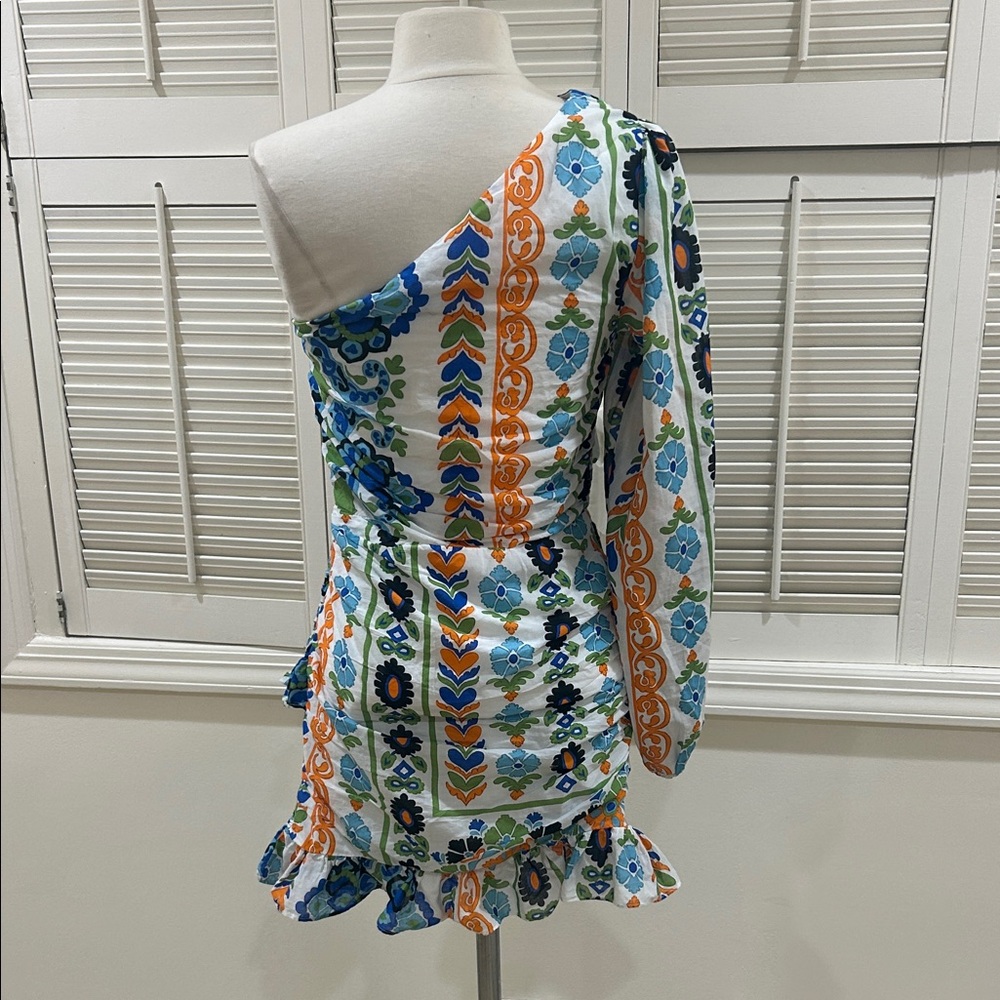 MNG One-Shoulder Multicolor Patterned Dress in perfect condition - Picture 5 of 8